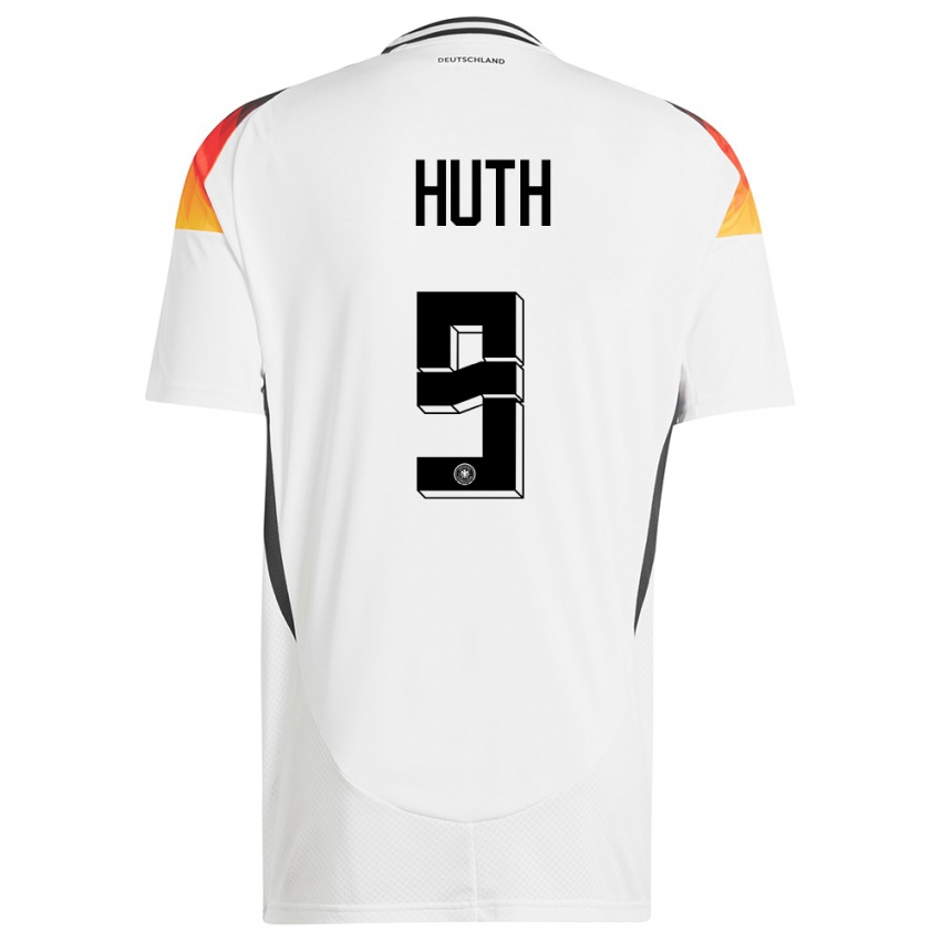 Homme Maillot Allemagne Svenja Huth #9 Blanc Tenues Domicile 24-26 T-Shirt Suisse