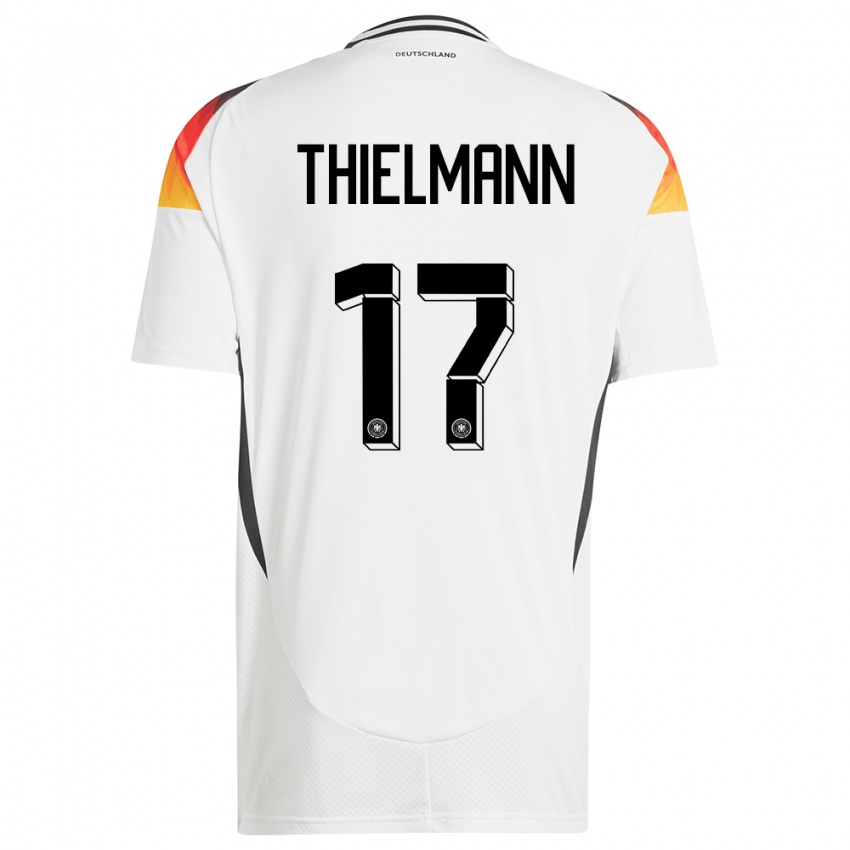 Homme Maillot Allemagne Jan Thielmann #17 Blanc Tenues Domicile 24-26 T-Shirt Suisse