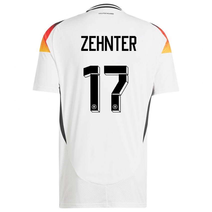 Homme Maillot Allemagne Aaron Zehnter #17 Blanc Tenues Domicile 24-26 T-Shirt Suisse