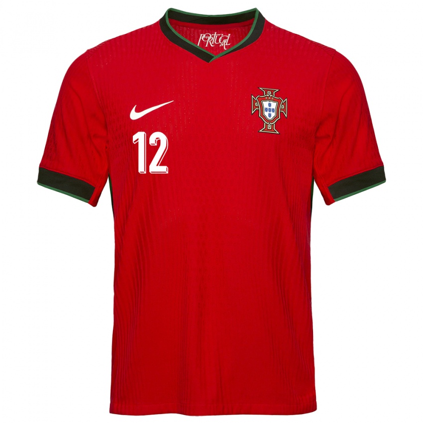 Herren Portugal Diogo Pinto #12 Rot Heimtrikot Trikot 24-26 T-Shirt Schweiz