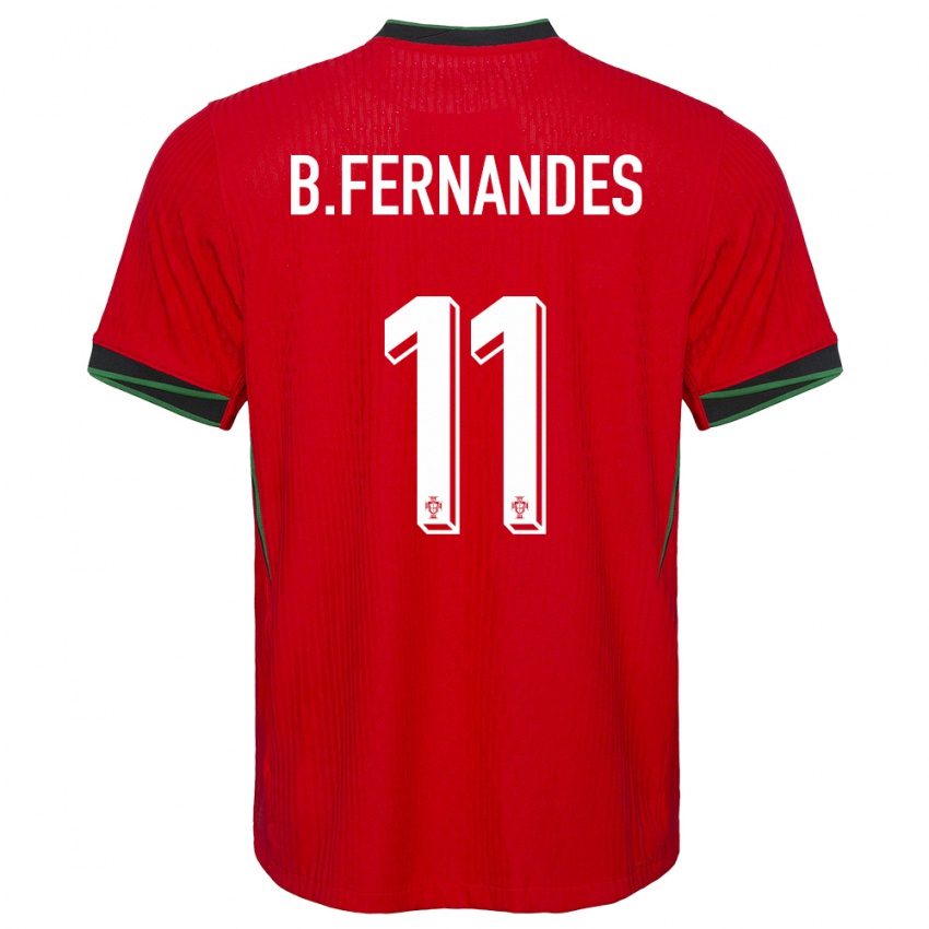 Herren Portugal Bruno Fernandes #11 Rot Heimtrikot Trikot 24-26 T-Shirt Schweiz