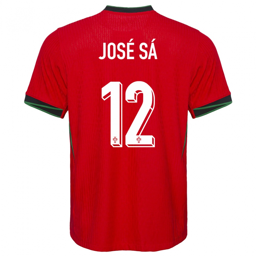 Homme Maillot Portugal Jose Sa #12 Rouge Tenues Domicile 24-26 T-Shirt Suisse