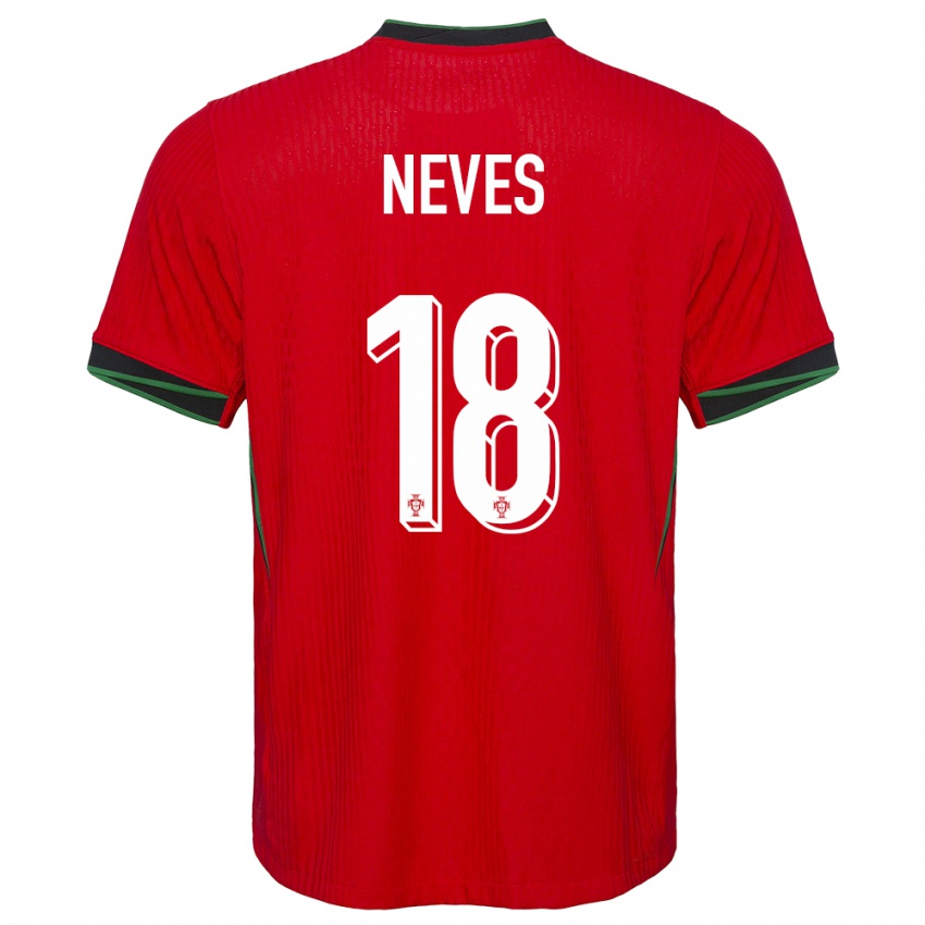 Homme Maillot Portugal Ruben Neves #18 Rouge Tenues Domicile 24-26 T-Shirt Suisse