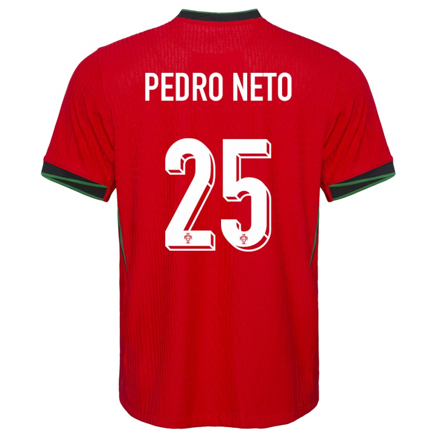 Homme Maillot Portugal Pedro Neto #25 Rouge Tenues Domicile 24-26 T-Shirt Suisse