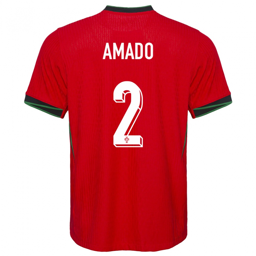 Herren Portugal Catarina Amado #2 Rot Heimtrikot Trikot 24-26 T-Shirt Schweiz