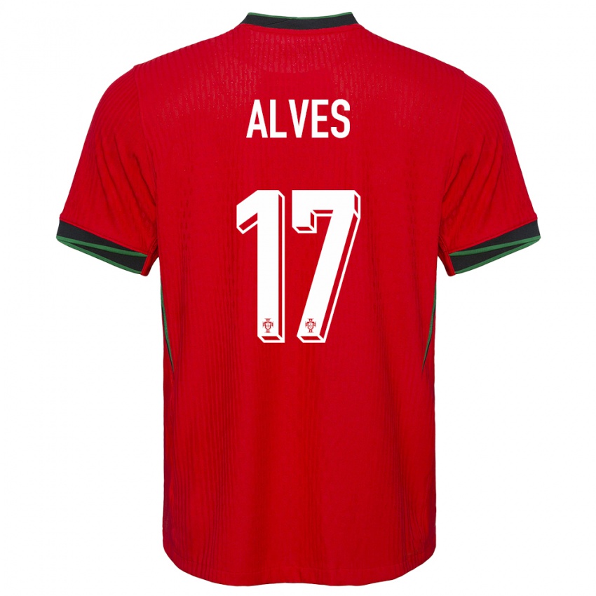 Herren Portugal Lucia Alves #17 Rot Heimtrikot Trikot 24-26 T-Shirt Schweiz