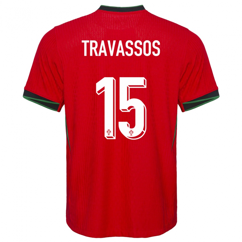 Herren Portugal Diogo Travassos #15 Rot Heimtrikot Trikot 24-26 T-Shirt Schweiz