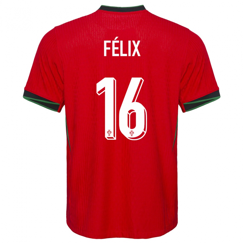 Herren Portugal Hugo Felix #16 Rot Heimtrikot Trikot 24-26 T-Shirt Schweiz