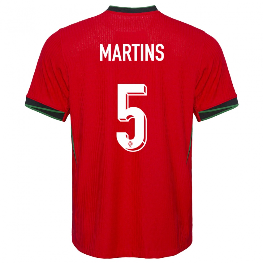Herren Portugal Leandro Martins #5 Rot Heimtrikot Trikot 24-26 T-Shirt Schweiz