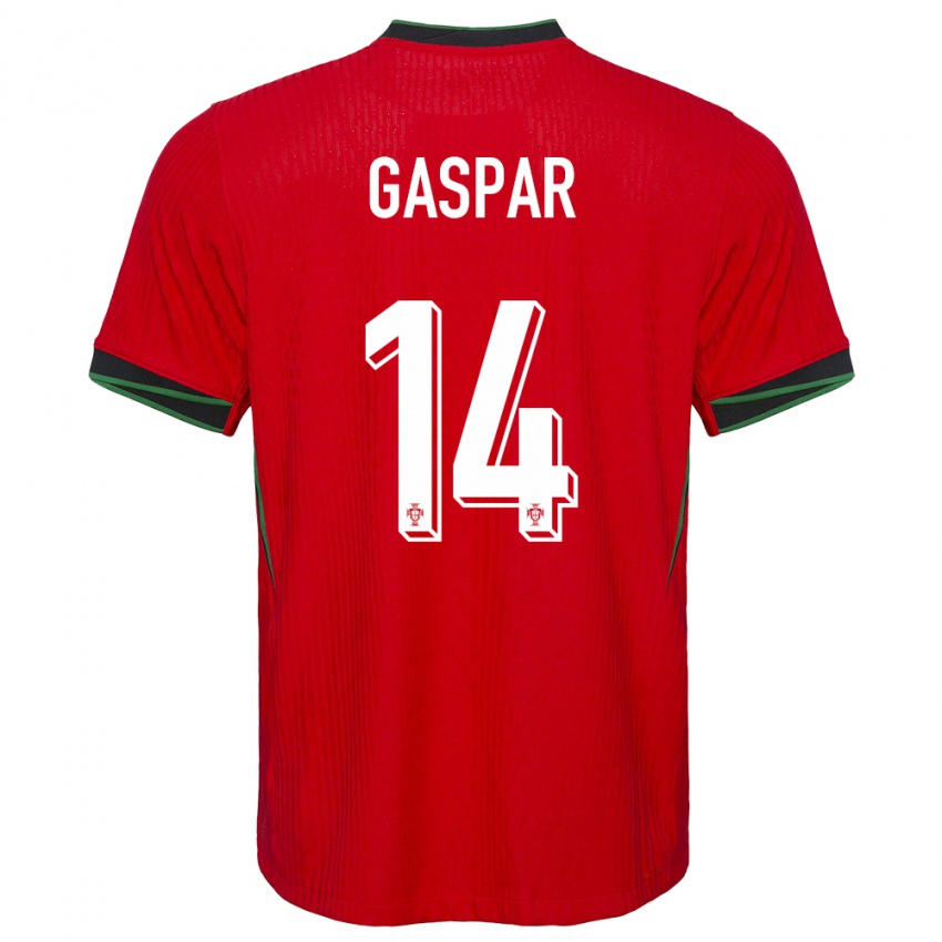 Herren Portugal Guilherme Gaspar #14 Rot Heimtrikot Trikot 24-26 T-Shirt Schweiz
