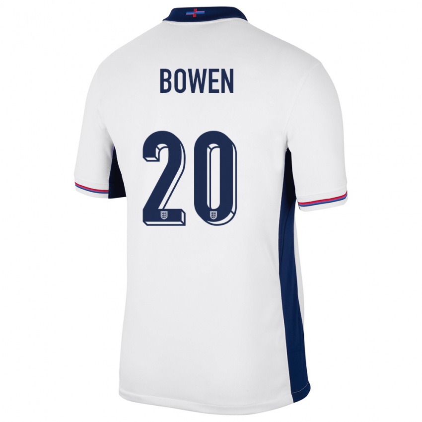 Homme Maillot Angleterre Jarrod Bowen #20 Blanc Tenues Domicile 24-26 T-Shirt Suisse