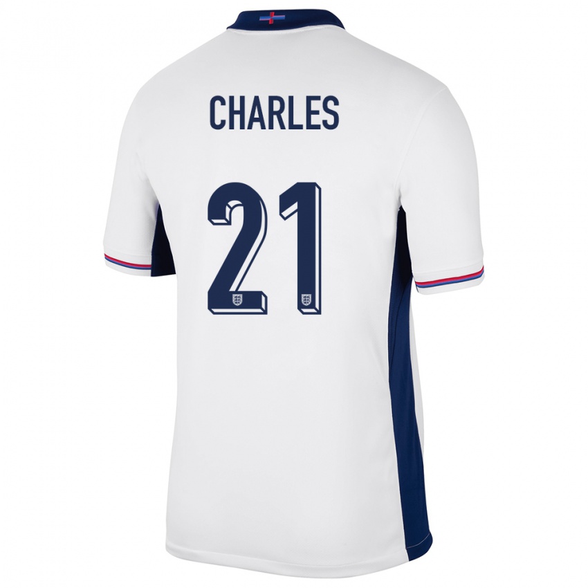 Herren England Niamh Charles #21 Weiß Heimtrikot Trikot 24-26 T-Shirt Schweiz