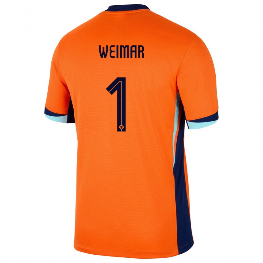 Herren Niederlande Jacintha Weimar #1 Orange Heimtrikot Trikot 24-26 T-Shirt Schweiz