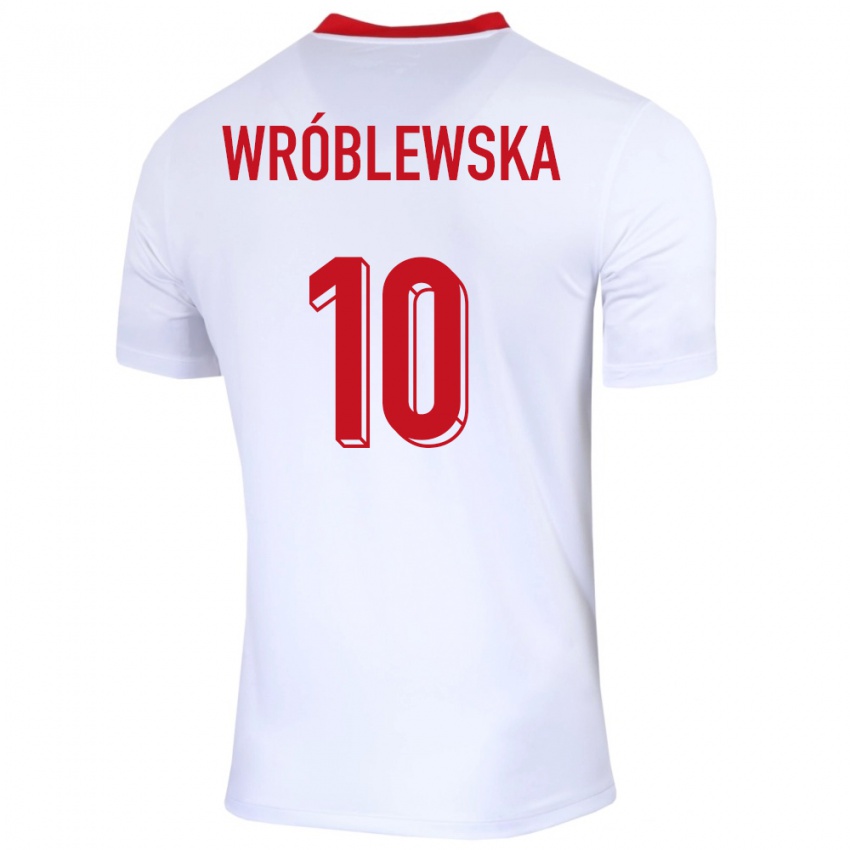 Herren Polen Joanna Wroblewska #10 Weiß Heimtrikot Trikot 24-26 T-Shirt Schweiz
