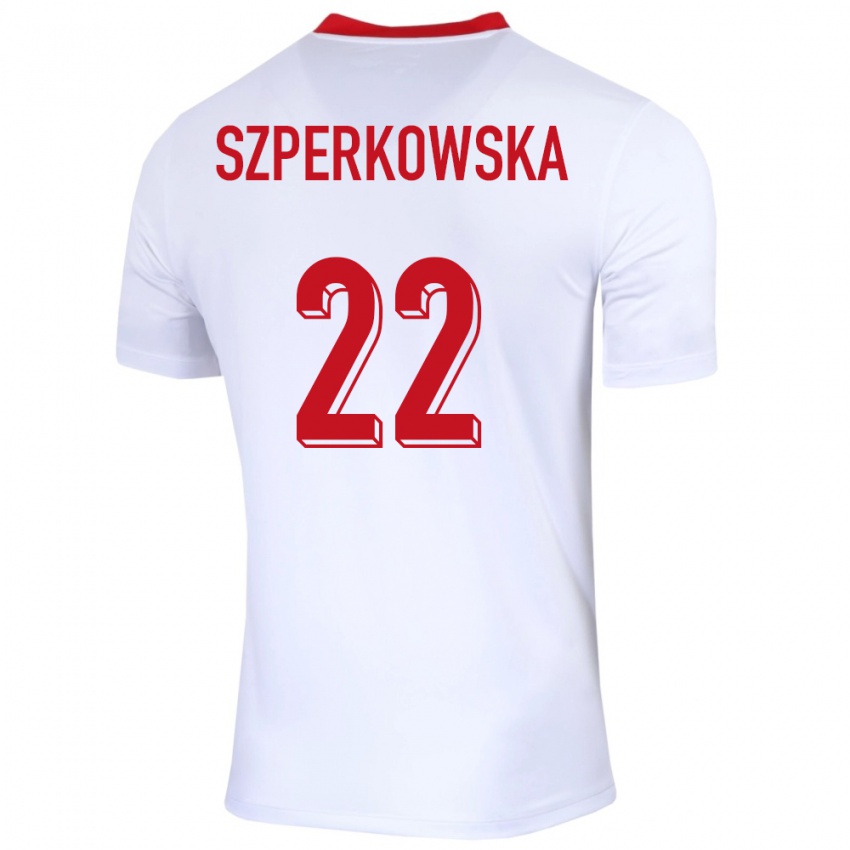 Herren Polen Oliwia Szperkowska #22 Weiß Heimtrikot Trikot 24-26 T-Shirt Schweiz