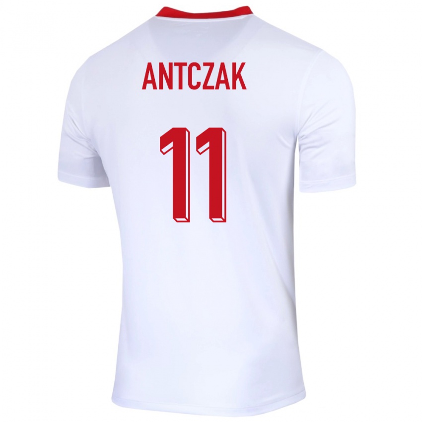 Herren Polen Jakub Antczak #11 Weiß Heimtrikot Trikot 24-26 T-Shirt Schweiz