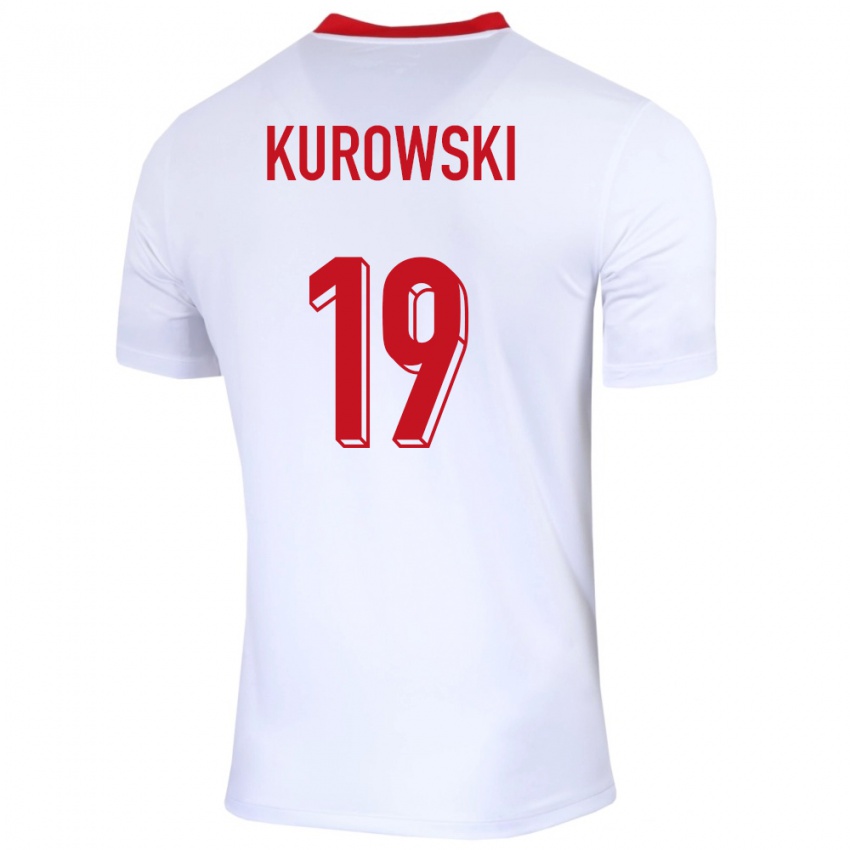 Herren Polen Milosz Kurowski #19 Weiß Heimtrikot Trikot 24-26 T-Shirt Schweiz