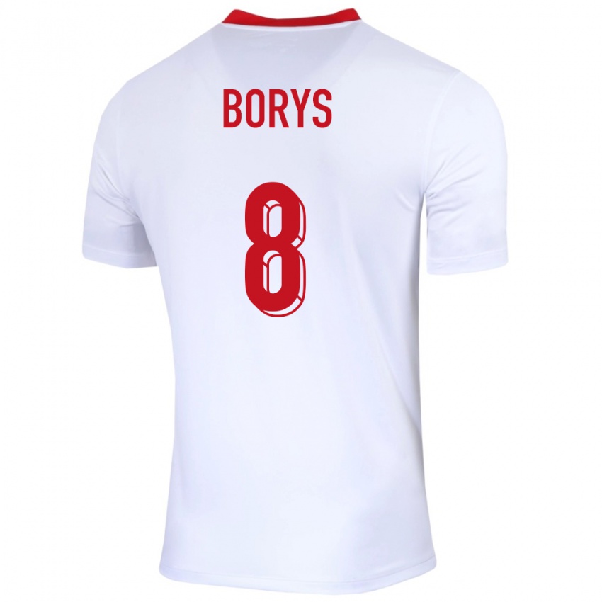 Herren Polen Karol Borys #8 Weiß Heimtrikot Trikot 24-26 T-Shirt Schweiz