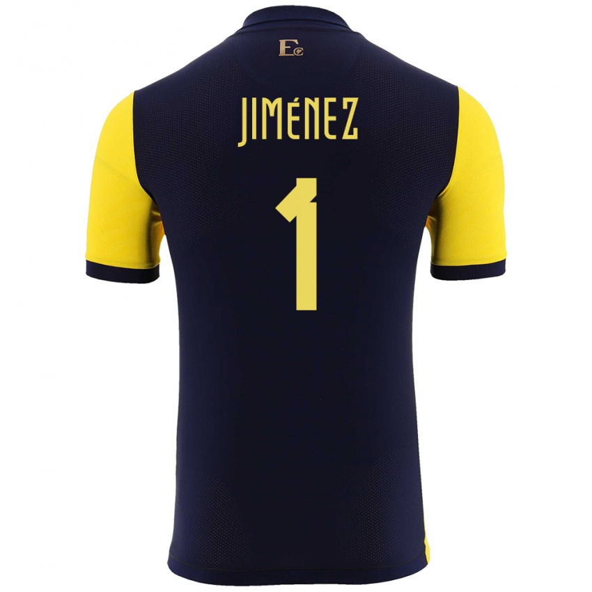 Herren Ecuador Tony Jimenez #1 Gelb Heimtrikot Trikot 24-26 T-Shirt Schweiz