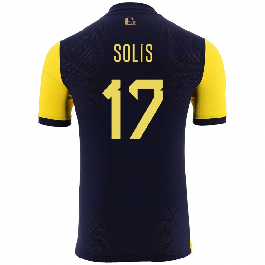 Herren Ecuador Mathias Solis #17 Gelb Heimtrikot Trikot 24-26 T-Shirt Schweiz