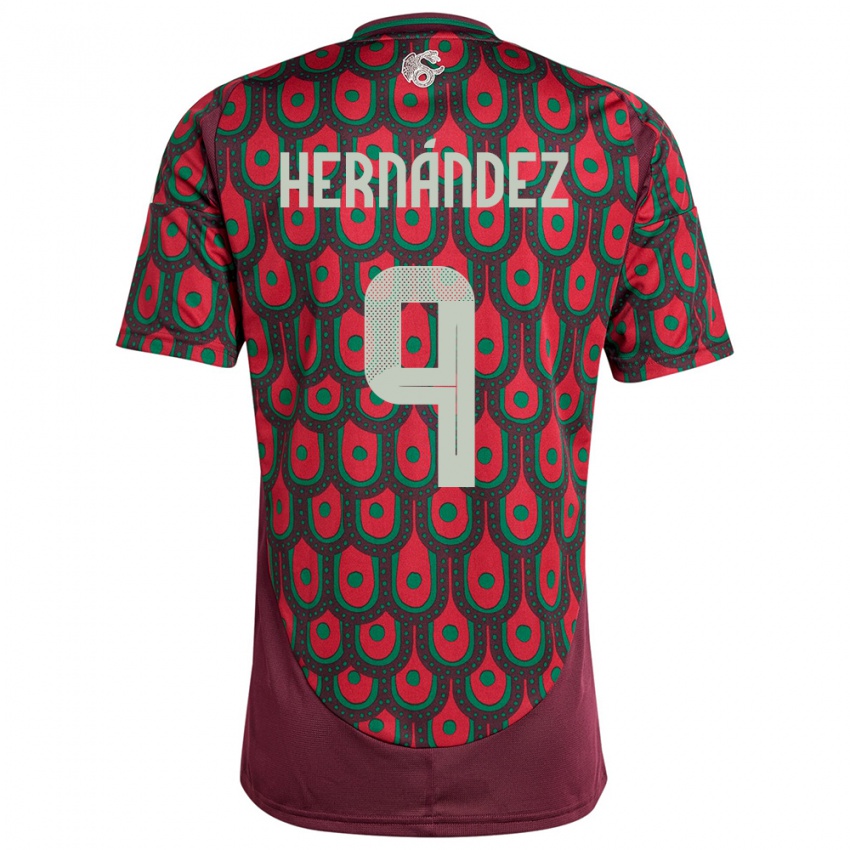 Herren Mexiko Jesus Hernandez #9 Kastanienbraun Heimtrikot Trikot 24-26 T-Shirt Schweiz