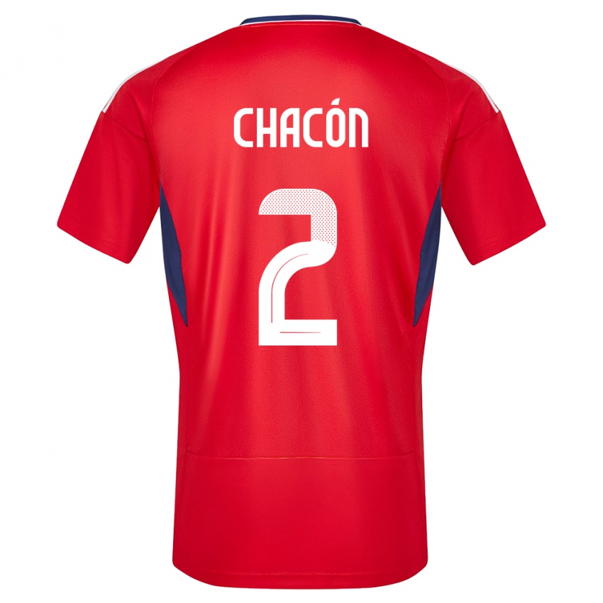 Herren Costa Rica Daniel Chacon #2 Rot Heimtrikot Trikot 24-26 T-Shirt Schweiz