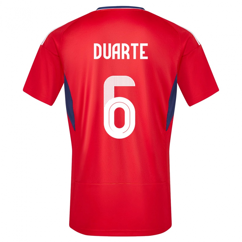 Herren Costa Rica Oscar Duarte #6 Rot Heimtrikot Trikot 24-26 T-Shirt Schweiz