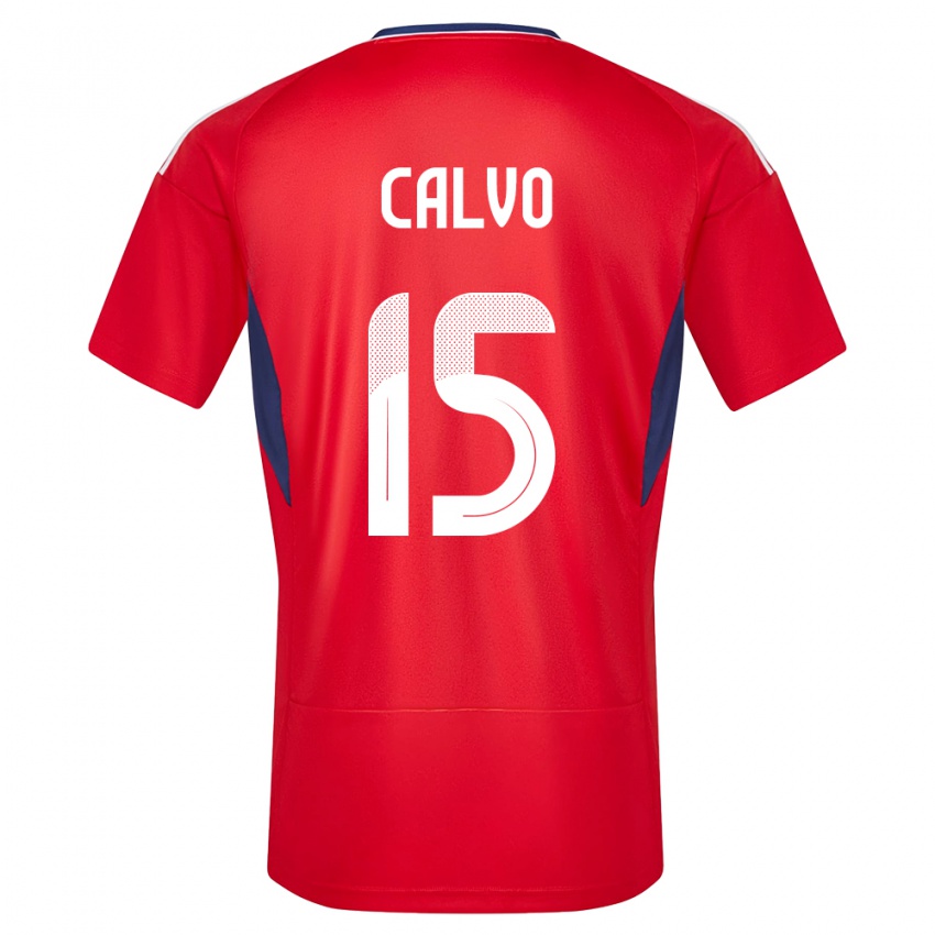 Herren Costa Rica Francisco Calvo #15 Rot Heimtrikot Trikot 24-26 T-Shirt Schweiz