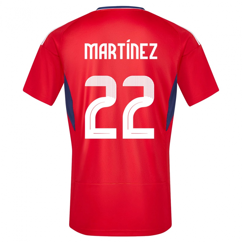 Herren Costa Rica Carlos Martinez #22 Rot Heimtrikot Trikot 24-26 T-Shirt Schweiz