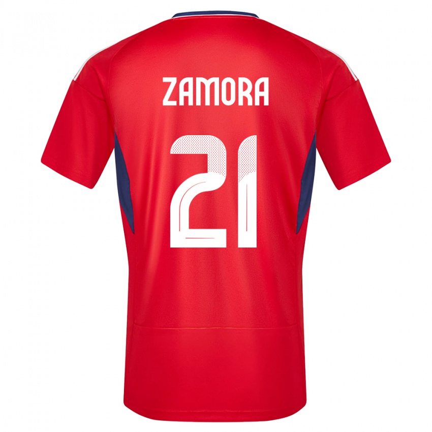 Herren Costa Rica Alvaro Zamora #21 Rot Heimtrikot Trikot 24-26 T-Shirt Schweiz