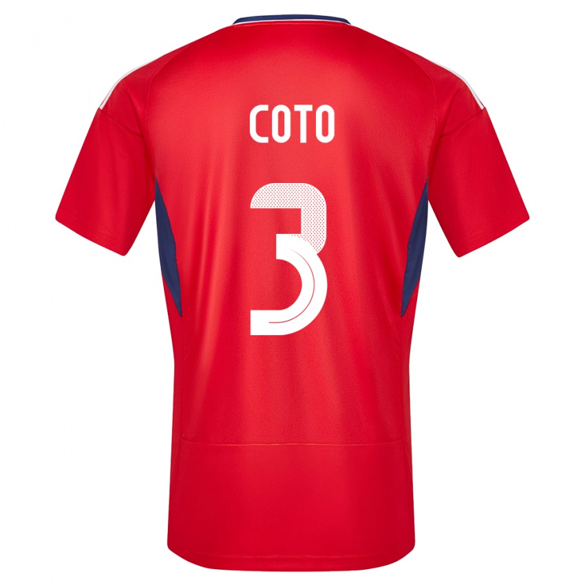 Herren Costa Rica Maria Coto #3 Rot Heimtrikot Trikot 24-26 T-Shirt Schweiz