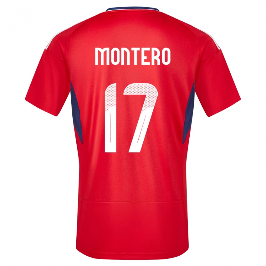 Herren Costa Rica Michelle Montero #17 Rot Heimtrikot Trikot 24-26 T-Shirt Schweiz