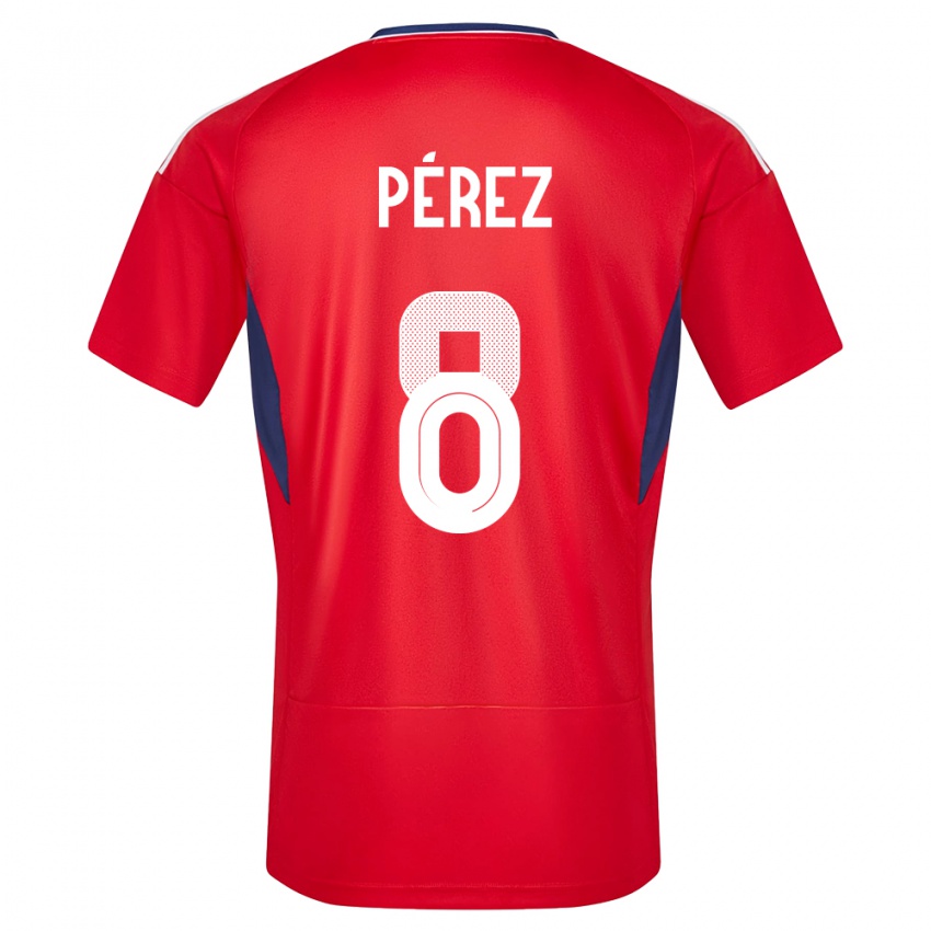 Herren Costa Rica Creichel Perez #8 Rot Heimtrikot Trikot 24-26 T-Shirt Schweiz