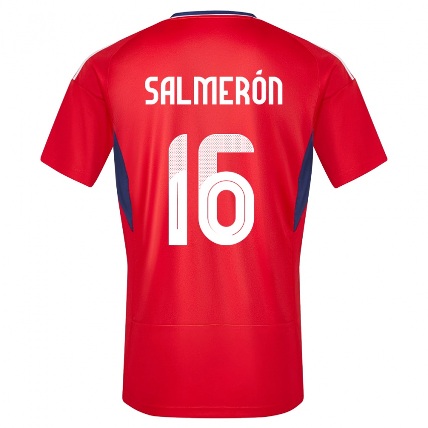 Herren Costa Rica Andrey Salmeron #16 Rot Heimtrikot Trikot 24-26 T-Shirt Schweiz