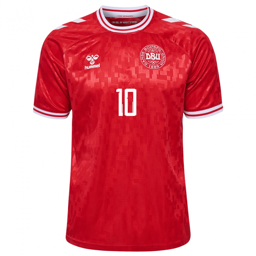 Herren Dänemark Amalie Vangsgaard #10 Rot Heimtrikot Trikot 24-26 T-Shirt Schweiz