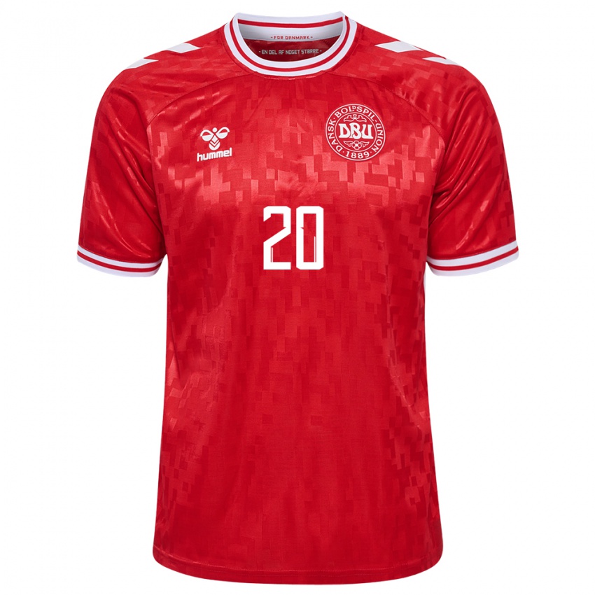 Herren Dänemark Caroline Moller #20 Rot Heimtrikot Trikot 24-26 T-Shirt Schweiz