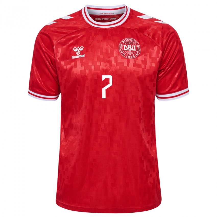 Herren Dänemark Sanne Troelsgaard #7 Rot Heimtrikot Trikot 24-26 T-Shirt Schweiz