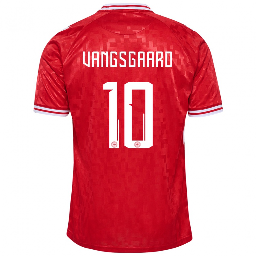 Herren Dänemark Amalie Vangsgaard #10 Rot Heimtrikot Trikot 24-26 T-Shirt Schweiz