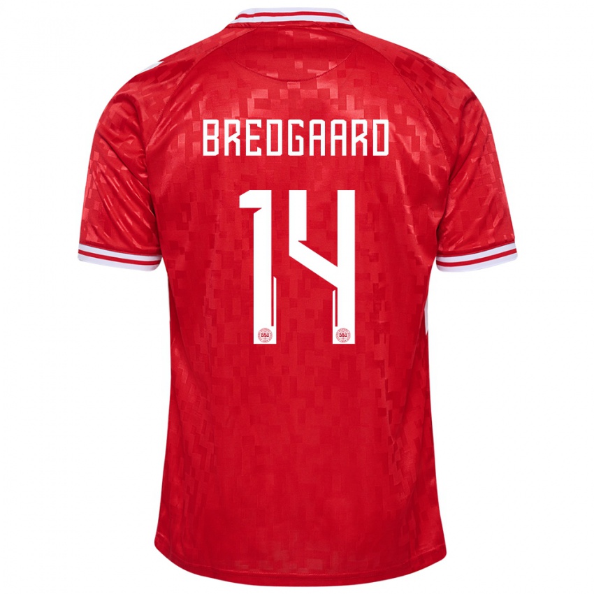 Herren Dänemark Sofie Bredgaard #14 Rot Heimtrikot Trikot 24-26 T-Shirt Schweiz