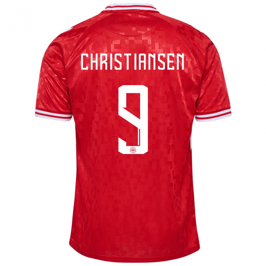 Herren Dänemark Nanna Christiansen #9 Rot Heimtrikot Trikot 24-26 T-Shirt Schweiz