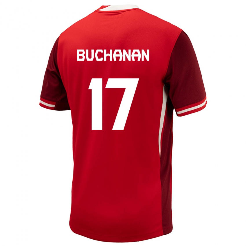 Herren Kanada Tajon Buchanan #17 Rot Heimtrikot Trikot 24-26 T-Shirt Schweiz