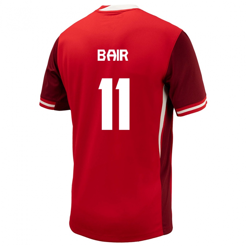 Herren Kanada Theo Bair #11 Rot Heimtrikot Trikot 24-26 T-Shirt Schweiz