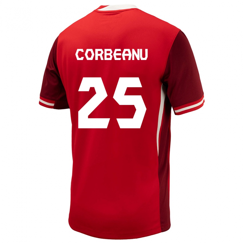 Herren Kanada Theo Corbeanu #25 Rot Heimtrikot Trikot 24-26 T-Shirt Schweiz