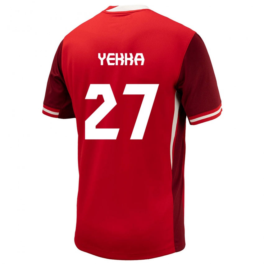 Herren Kanada Sura Yekka #27 Rot Heimtrikot Trikot 24-26 T-Shirt Schweiz