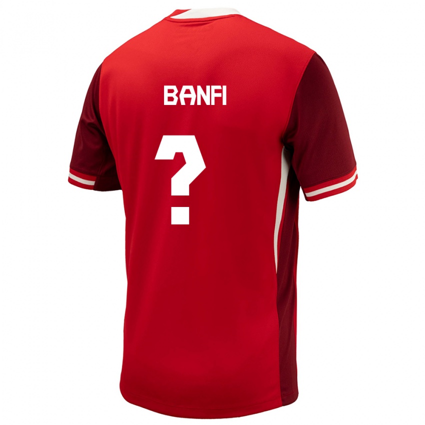 Herren Kanada Samuel Banfi #0 Rot Heimtrikot Trikot 24-26 T-Shirt Schweiz