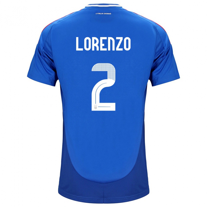Herren Italien Giovanni Di Lorenzo #2 Blau Heimtrikot Trikot 24-26 T-Shirt Schweiz