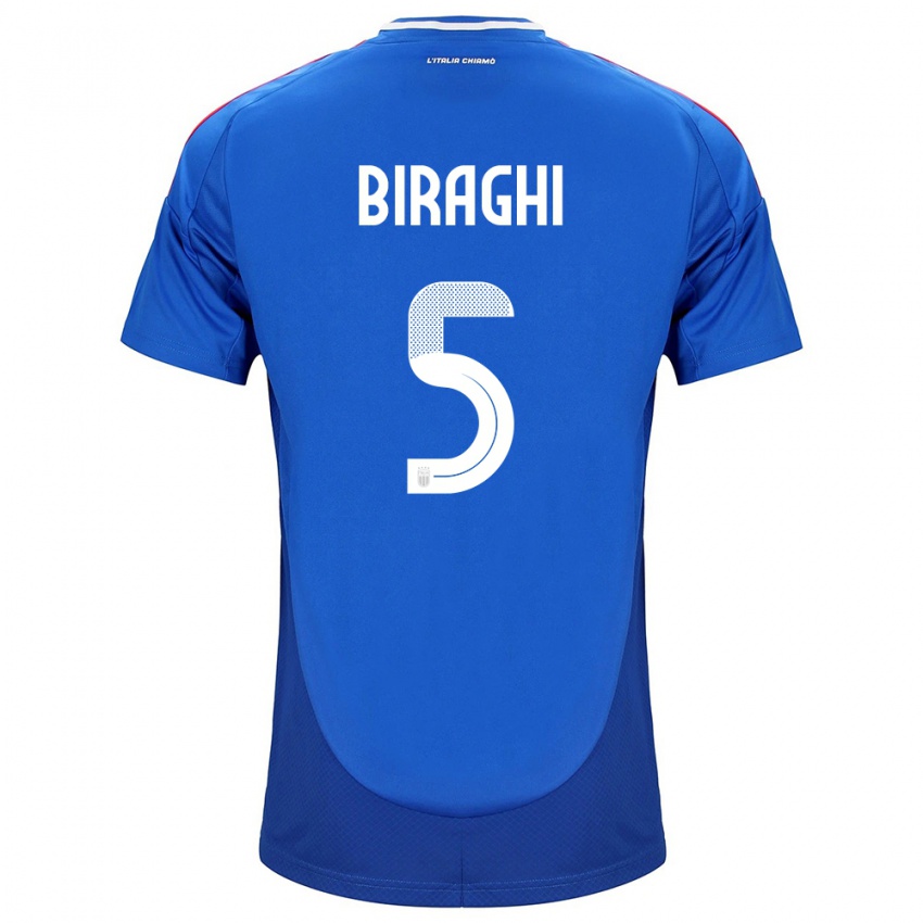 Herren Italien Cristiano Biraghi #5 Blau Heimtrikot Trikot 24-26 T-Shirt Schweiz