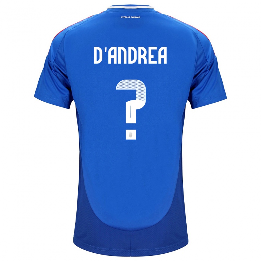 Herren Italien Luca D'andrea #0 Blau Heimtrikot Trikot 24-26 T-Shirt Schweiz