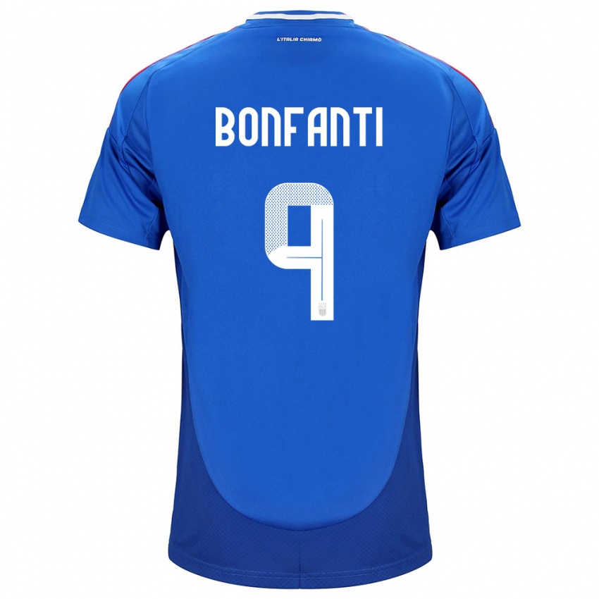 Herren Italien Nicholas Bonfanti #9 Blau Heimtrikot Trikot 24-26 T-Shirt Schweiz