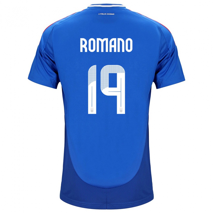 Herren Italien Marco Romano #19 Blau Heimtrikot Trikot 24-26 T-Shirt Schweiz